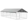 vidaXL Дворна клетка за кучета с покрив, 600x200x150 см, снимка 1