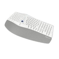 Клавиатура Безжична Delux GM901D 2.4G + BT3.0+5.0 Мултимедийна Ергономичнa Бяла, снимка 1 - Клавиатури и мишки - 41818608