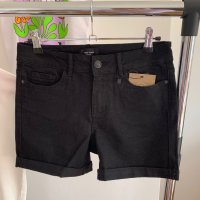 Черен къс панталон дънки, снимка 5 - Дънки - 40847776