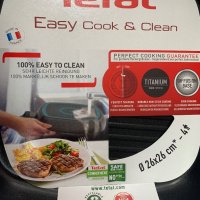 НОВ Грил Тиган Tefal / Tefal Easy Cook and Clean / Tefal 26х26см ., снимка 11 - Съдове за готвене - 44259942