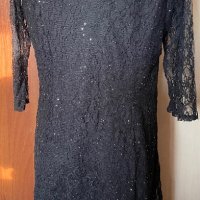 Дантелена рокля в черно, с камъчета🍀❤️L,XL❤️🍀арт.5003, снимка 3 - Рокли - 41269710