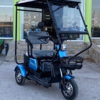 Електрическа триместна триколка с покривMaxMotors X1 1500W Blue, снимка 4 - Инвалидни колички - 44185173