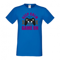 Мъжка тениска Keep Calm And Game On, снимка 3 - Тениски - 36193298