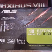  ASUS GeForce GT 1030 2G, 2048 MB GDDR5 - Single Slot, Low Profile, снимка 1 - Видеокарти - 41410811