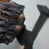M/L черни чорапи за жартиери с дантела и ликра, снимка 3 - Бельо - 39460356
