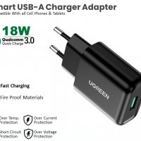 UGREEN QC3.0 18W USB бързо зарядно устройство, снимка 1 - Оригинални зарядни - 40052142