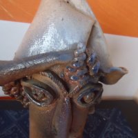 глава с шапка  от глина ,керамика от Молдова, снимка 2 - Декорация за дома - 39334102