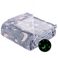 Magic Blanket Детско Розово/Сиво светещо в тъмното плюшено одеяло , снимка 6 - Спално бельо и завивки - 38618727
