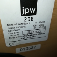 JPW 208 CENTER-100W/6ohm-MADE IN ENGLAND 1203221927, снимка 16 - Тонколони - 36082585