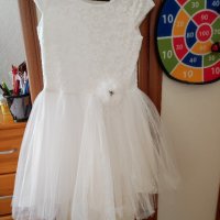 Бяла рокля за момиче 128, снимка 2 - Детски рокли и поли - 42096337