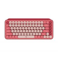 Клавиатура Безжична Logitech Heartbreaker Pink POP Keys Механична с осем сменяеми клавиша за емоджи, снимка 1 - Клавиатури и мишки - 41916940