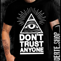 Тениска с щампа DONT TRUST ANYONE, снимка 1 - Тениски - 36500468