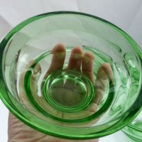Стъклени купички зелено стъкло , снимка 6 - Антикварни и старинни предмети - 34804553