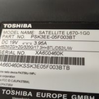 Лаптоп Toshiba Satellite L670-1G0, снимка 4 - Части за лаптопи - 42011182