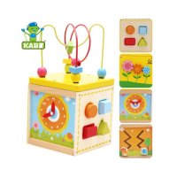Детски дървен куб, снимка 5 - Образователни игри - 40702445