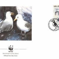 Остров Ман 1989 - 4 броя FDC Комплектна серия - WWF, снимка 1 - Филателия - 38619149