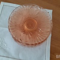Десертни чинийки, български, ретро стъкло, снимка 1 - Сервизи - 41890630