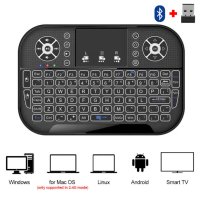 Безжична мини Клавиатура A8 с Li-Ion +Bluetooth светеща, TouchPad за компютър, лаптоп, TV Box, снимка 1 - Дистанционни - 42170284