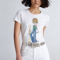 Оригинална дамска тениска, LİU JO, WHITE GLOWING, снимка 2 - Тениски - 41318056