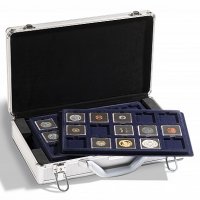  Алуминеви куфари с 6 табли за 90 монети в капсули QUADRUM, снимка 1 - Нумизматика и бонистика - 35744998