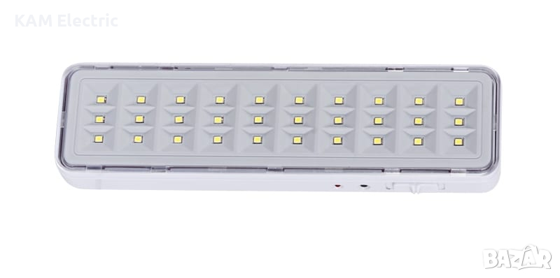 LED Осв. тяло ЕXIT с вградена батерия 2W, 6500K, 220V-240V AC, Студена светлина, снимка 1