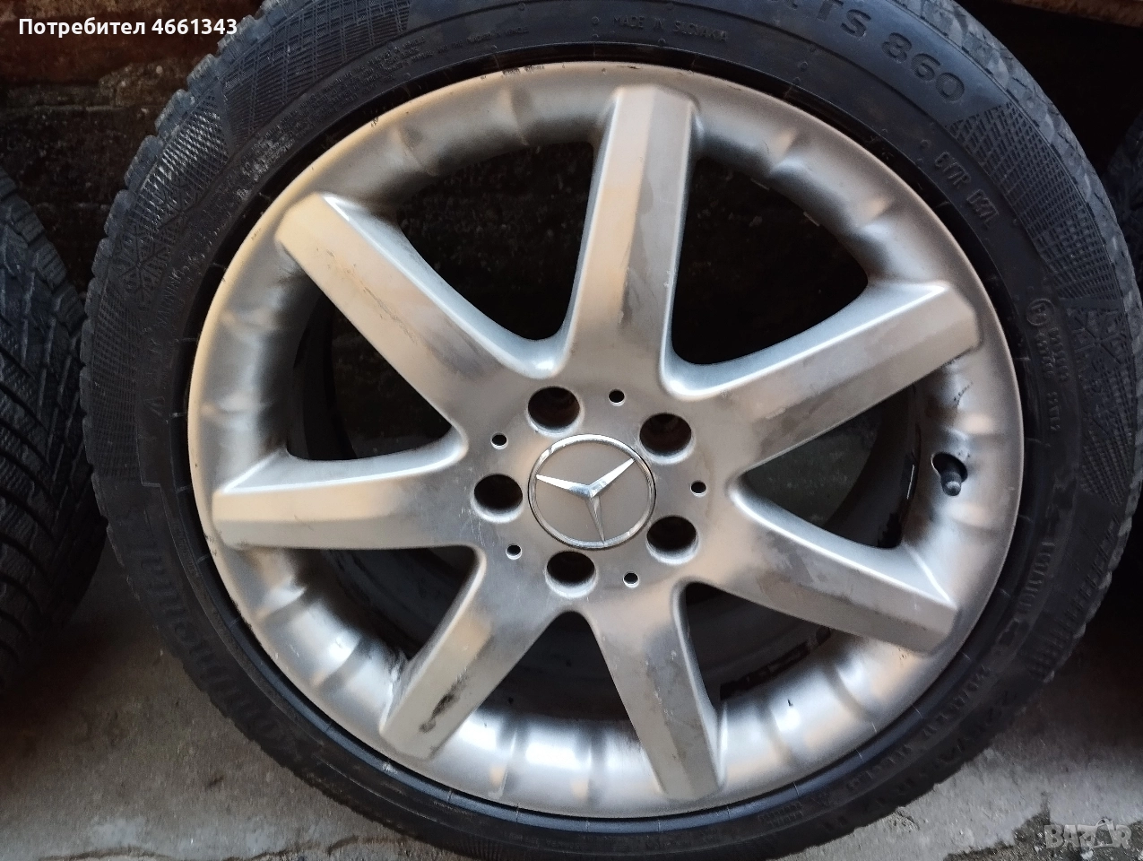 Джанти 17 за мерцедес с зимни гуми, снимка 1