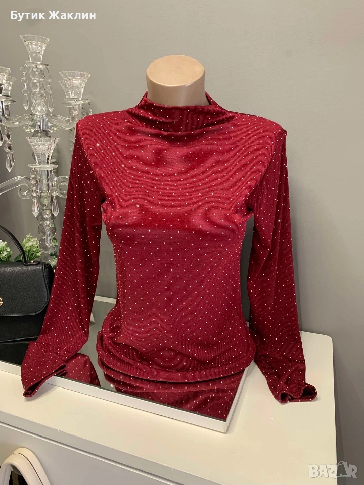 Дамска блузка с камъчета , снимка 1