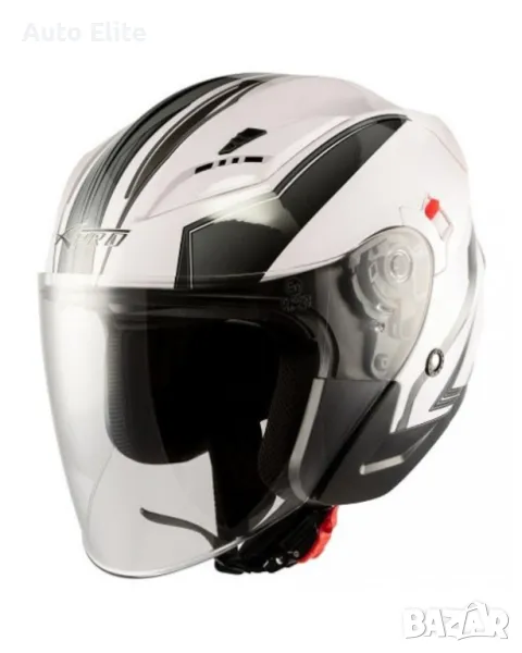 Скутер каска APRO YORK WHITE/GRAY  38225, снимка 1