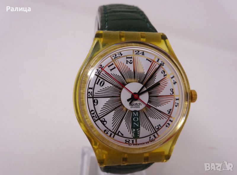 SWATCH Кварцов часовник с ден и дата, снимка 1