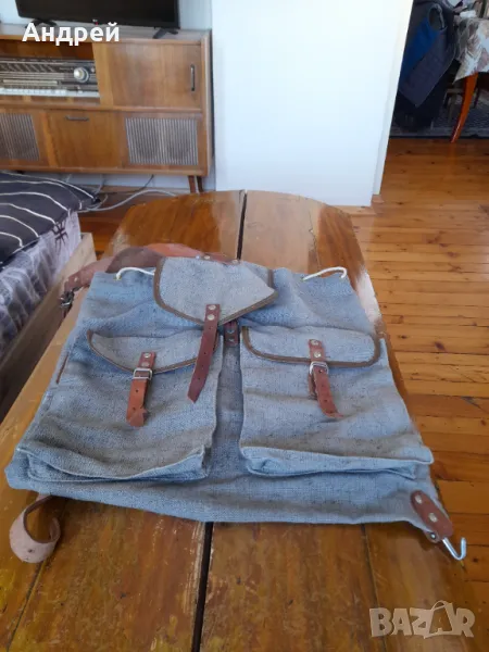 Стара брезентова раница #18, снимка 1