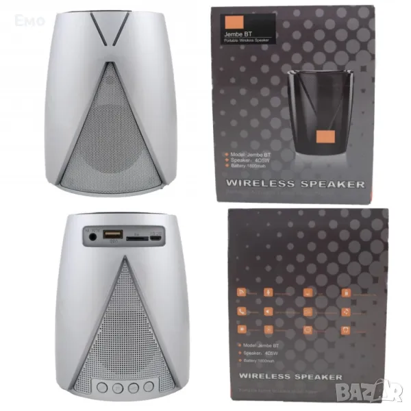 Елегантна Bluetooth колонка с USB и SD слот за карта памет Jembe BT, снимка 1