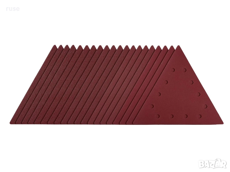 НОВИ!  Триъгълни шкурки Parkside 20 части за шлайфмашини 285мм, снимка 1