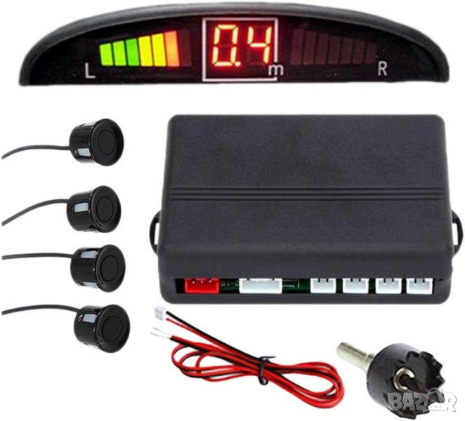 Парктроник, сензори за паркиране със звук, парктроник за, кола, автомобил, бус, с дисплей, сигнал, снимка 1