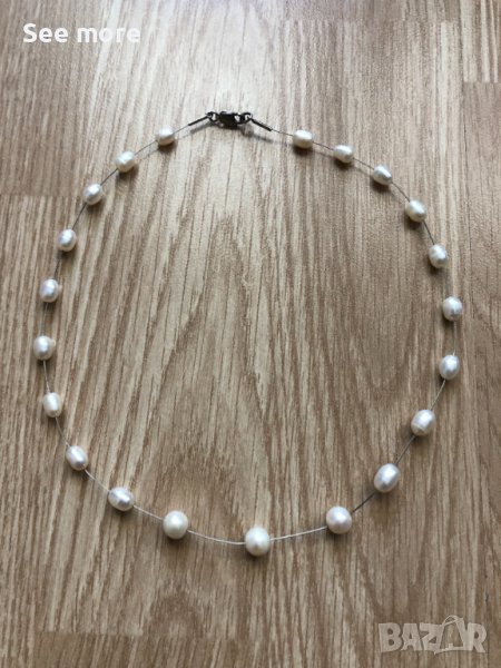 Колие сребро и перли, снимка 1