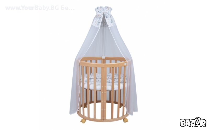 Комплект Кошара за Бебе Смарт 7в1 p8 Овал, Детско Легло 0-10 Натурал, снимка 1