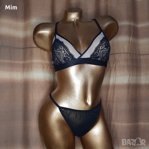 Britney spears S/M К-т Черен сутиен с прашка , снимка 1