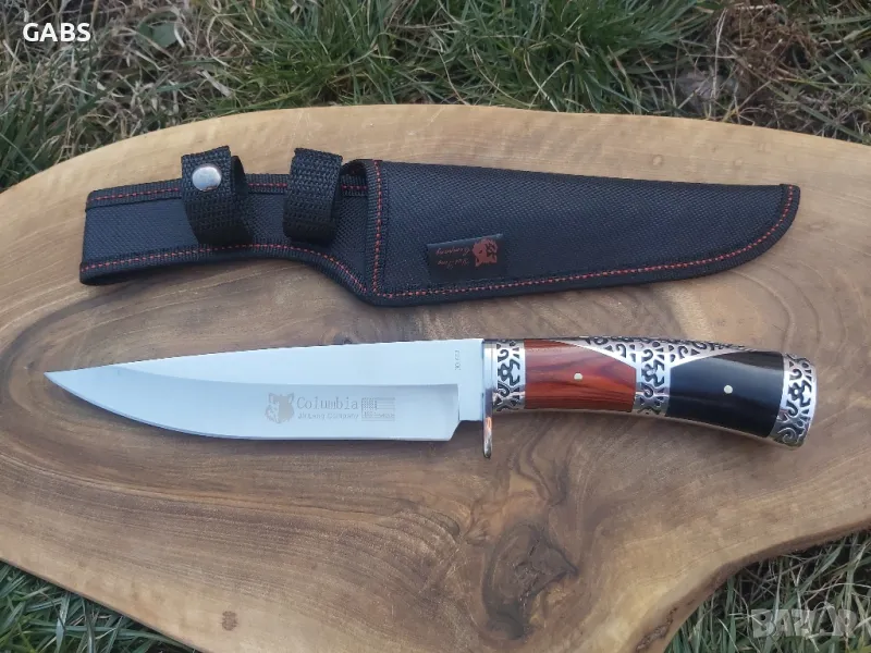 Масивен ловен нож Columbia с полутвърда текстилна кания,LN420, снимка 1