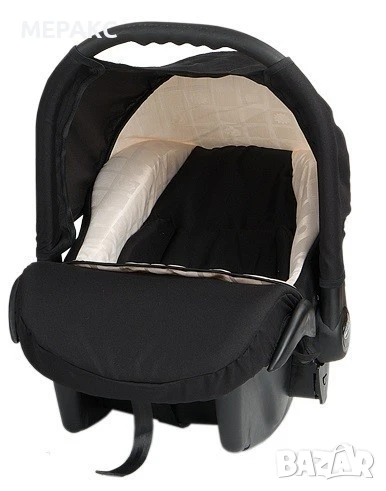 Бебешко кошче за кола Baby Merc Zipy - Черно и бяло, снимка 1