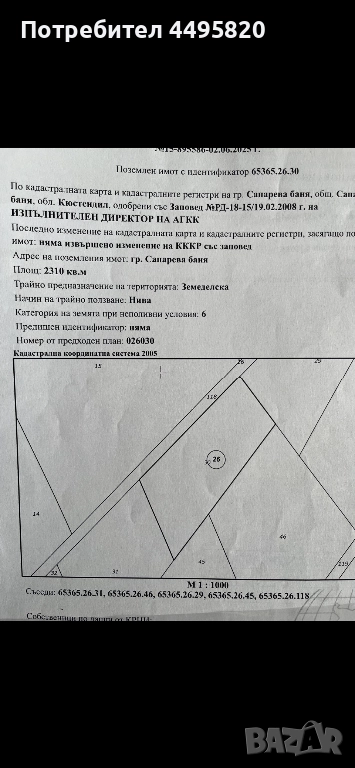 Сапарева баня Земя, снимка 1