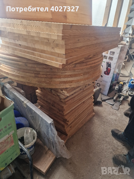 Дървени плотове за маса и облицовка - правоъгълни и полукръгли, снимка 1
