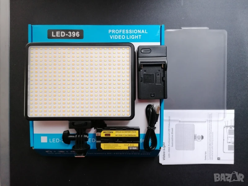 30W осветление за фото и видео камери 396 диода , снимка 1