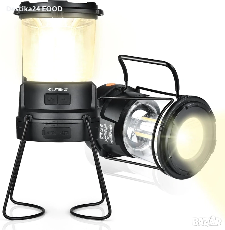Соларна къмпинг лампа ELUTENG 2в1 с Power Bank 3000 mAh, снимка 1