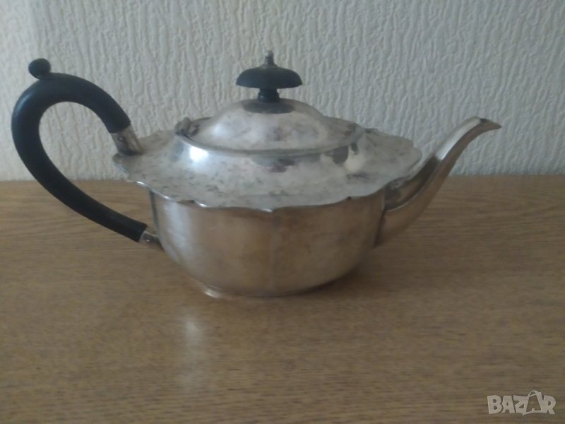посребрен метален чайник, снимка 1