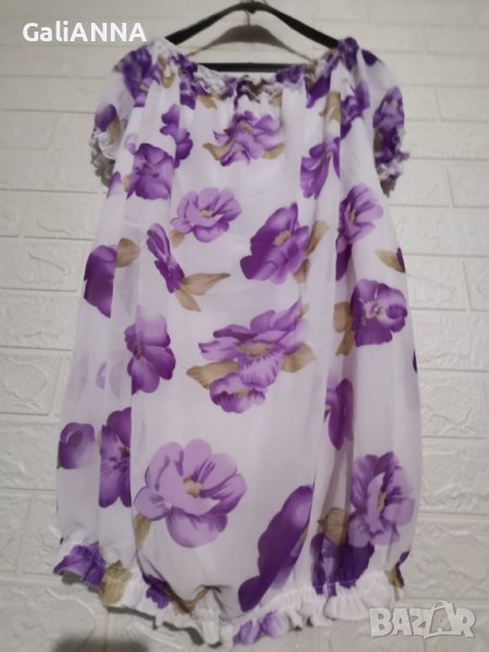 СТРАХОТНА ТУНИКА С ЦВЕТЯ XL-2XL, снимка 1