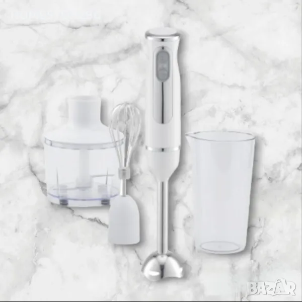 🥄 Пасатор с Чопър Voltz, 800W, Метален накрайник с бр. 1 колба 0.7л., Приставка за разбиване, Черен, снимка 1