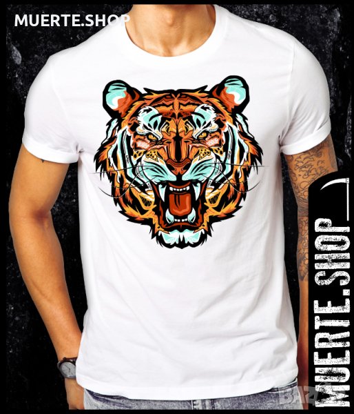 Тениска с щампа COLORED TIGER, снимка 1