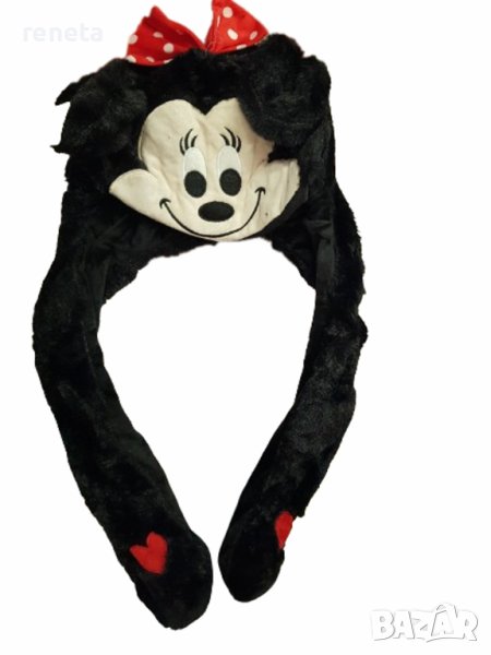 Шапка Ahelos, Minnie Mouse, Подвижни уши, Плюшена, снимка 1