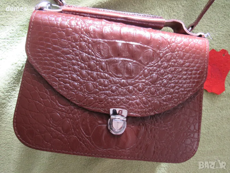 Дамска чанта от естествена кожа, нова, снимка 1