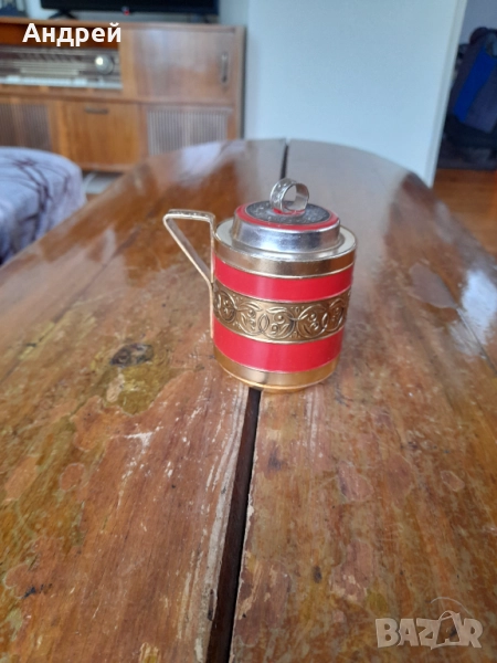 Стара Руска Сувенирна метална чаша, снимка 1