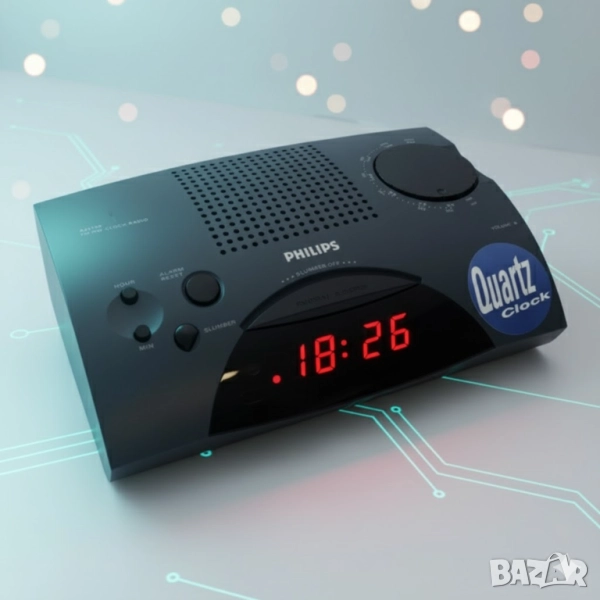phillips aj3150/14 лоу-фиделити здраво яко ФМ радио часовник статус A- +батерия, снимка 1